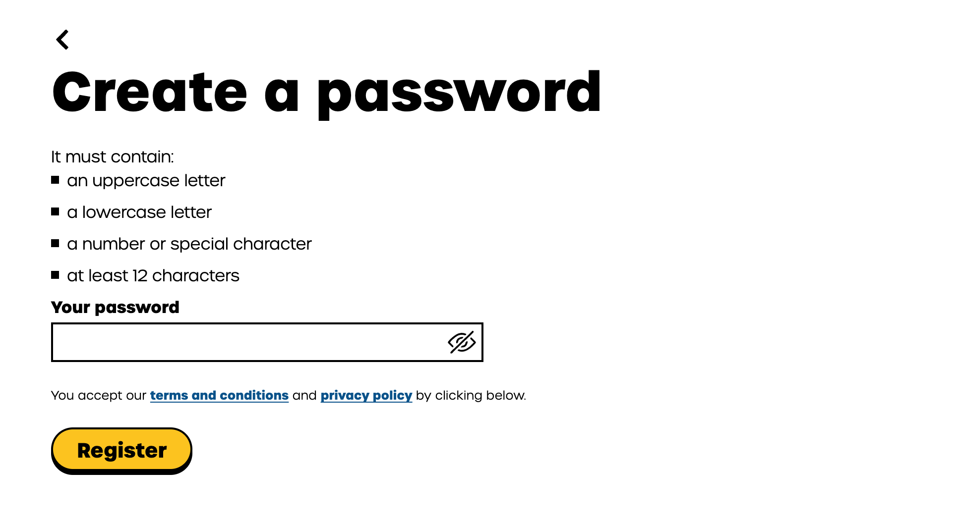 Create a password
